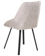 Set of 2 Dining Chairs Swivel TERLTON Velvet Light Beige