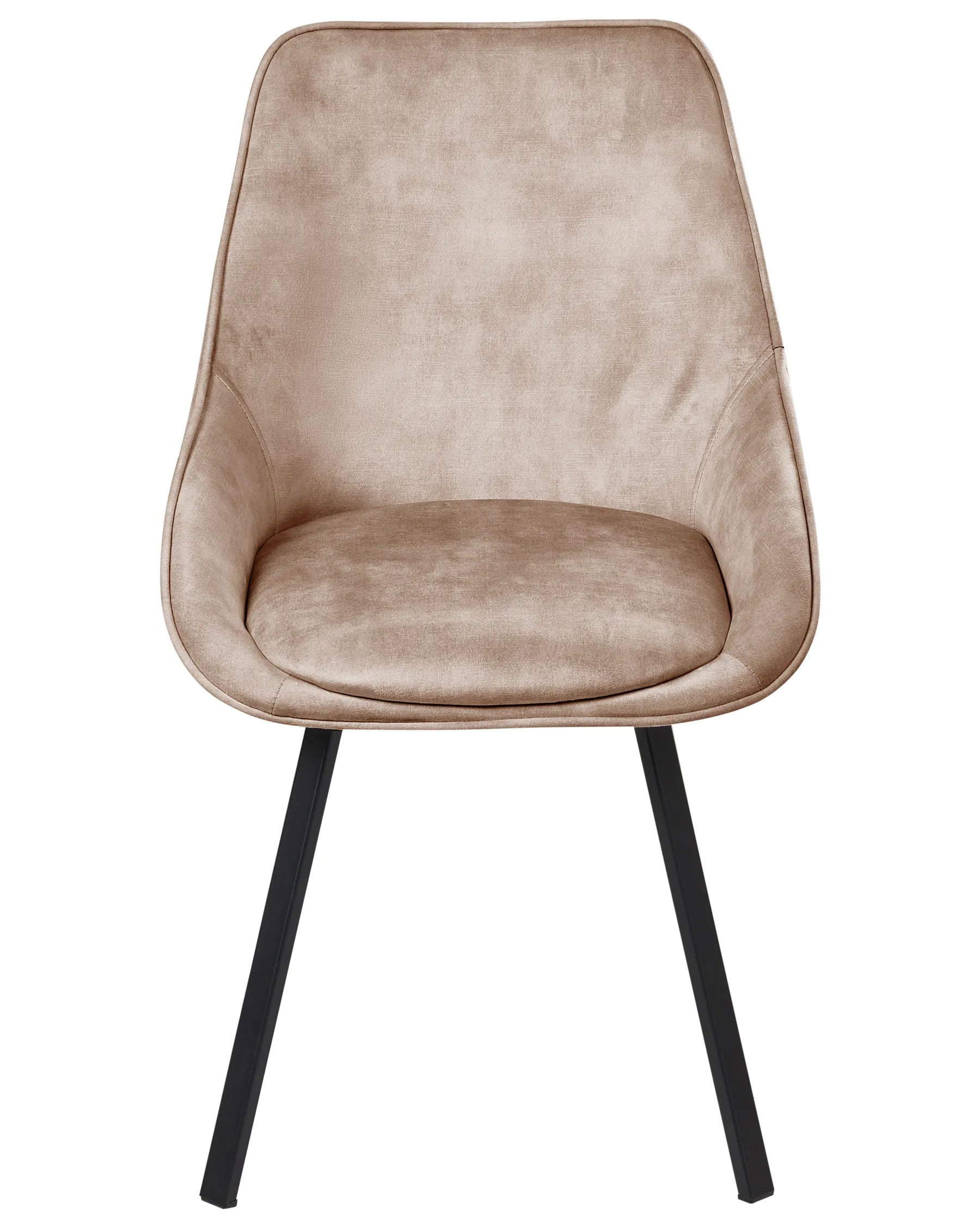 Set of 2 Dining Chairs Swivel TERLTON Velvet Beige