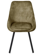 Set of 2 Dining Chairs Swivel TERLTON Velvet Green