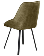 Set of 2 Dining Chairs Swivel TERLTON Velvet Green