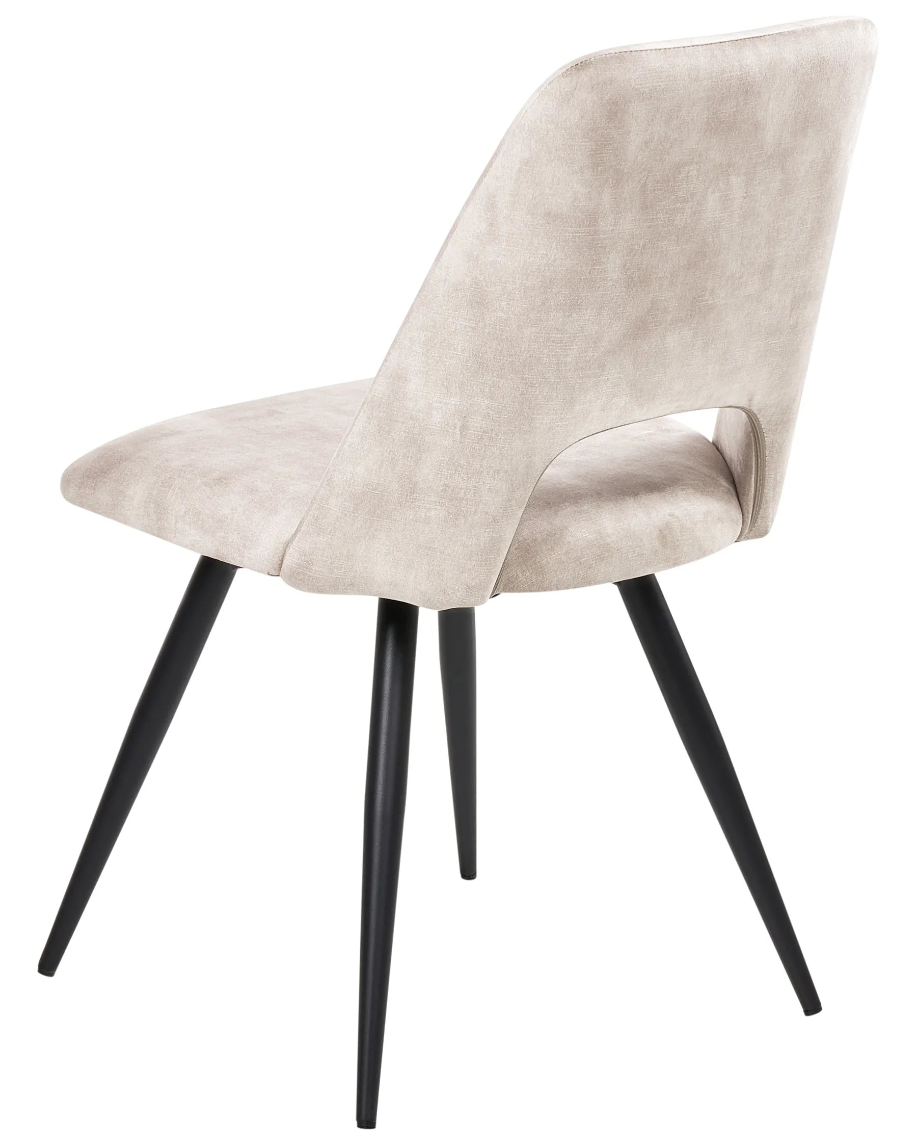 Set of 2 Dining Chairs Swivel HALLETT Velvet Light Beige