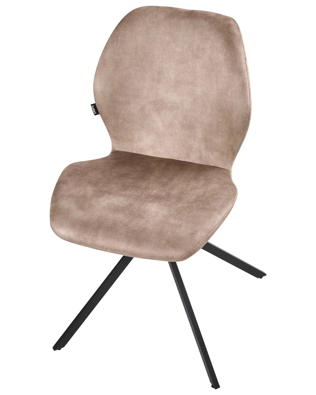 Set of 4 Dining Chairs Swivel MORRISON Velvet Beige