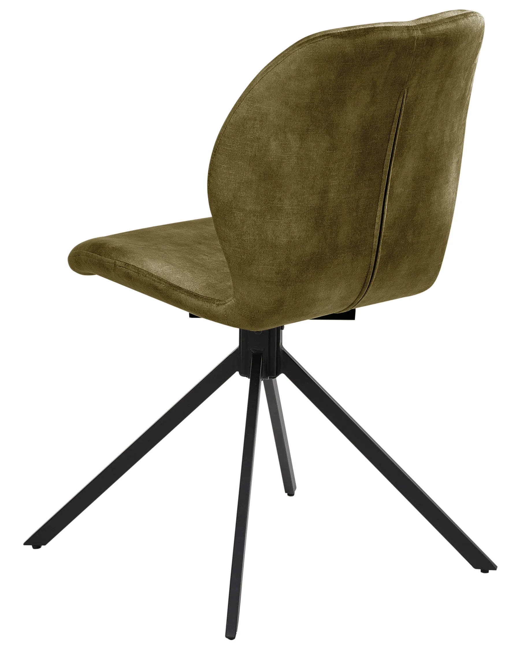 Set of 4 Dining Chairs Swivel MORRISON Velvet Green