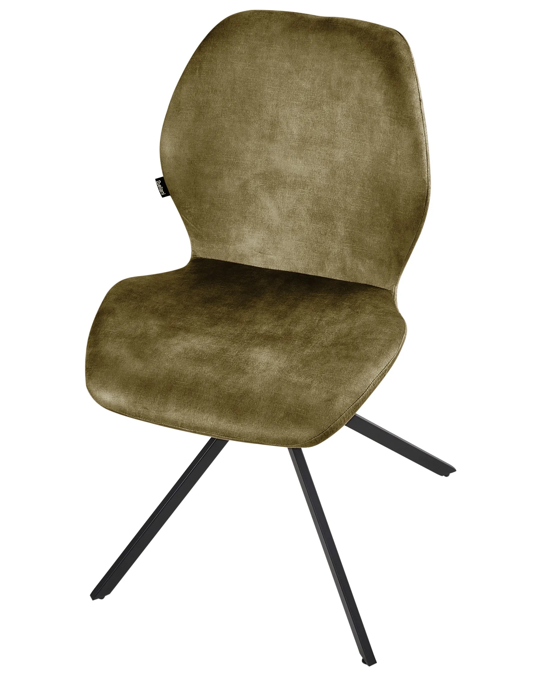 Set of 4 Dining Chairs Swivel MORRISON Velvet Green