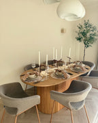 Dining Table LUNNIN Light Oak 90 cm 180 cm