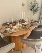 Dining Table LUNNIN Light Oak 90 cm 180 cm
