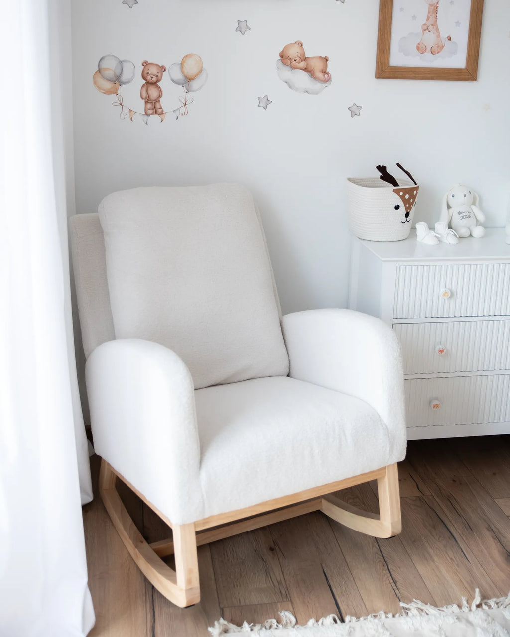 Rocking Chair ALSTA Boucle Off-White