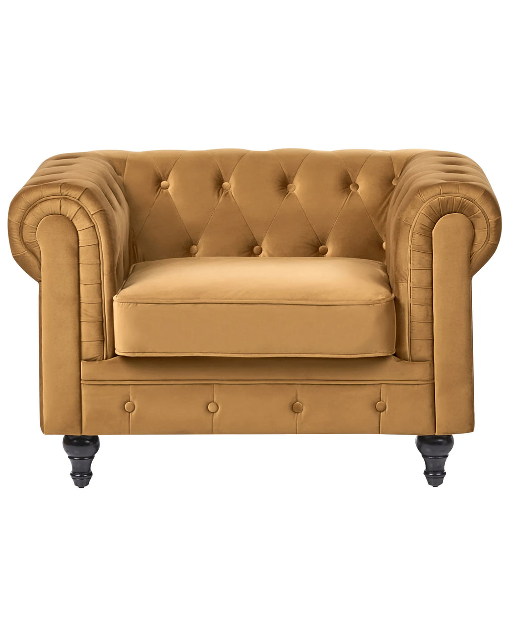Armchair CHESTERFIELD Velvet Gold
