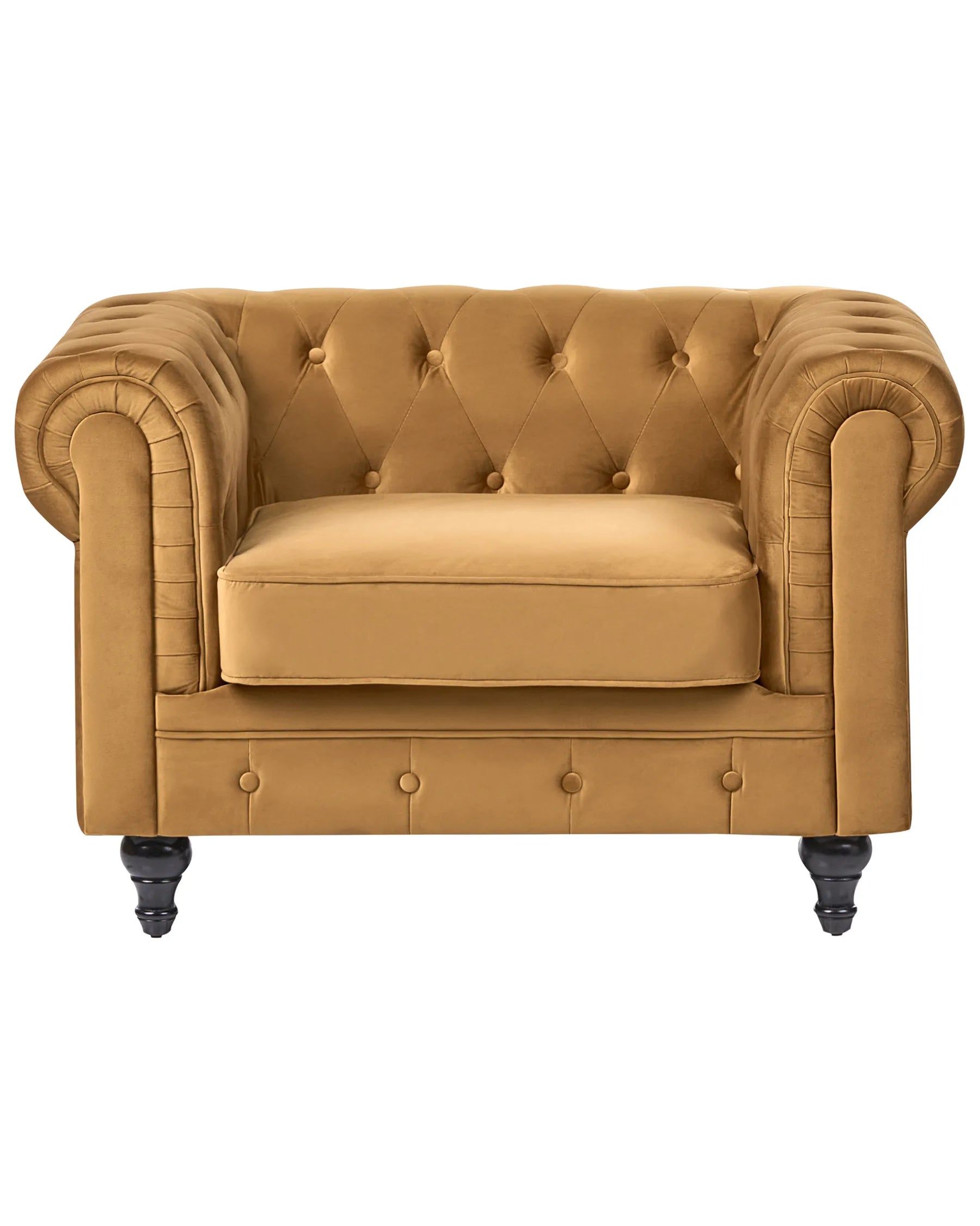 Armchair CHESTERFIELD Velvet Gold