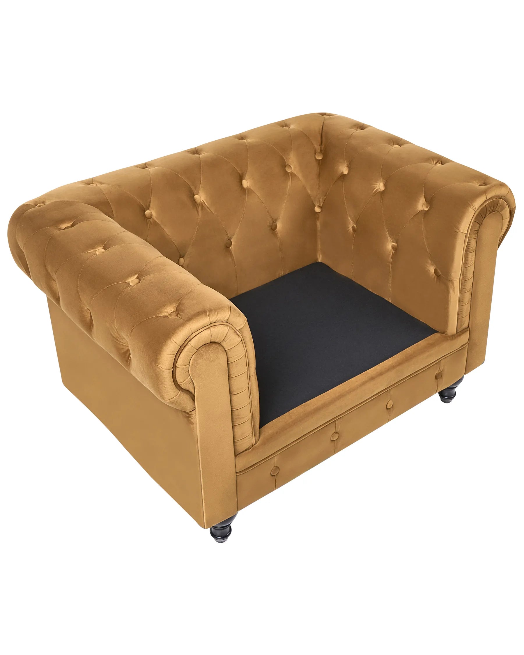 Armchair CHESTERFIELD Velvet Gold