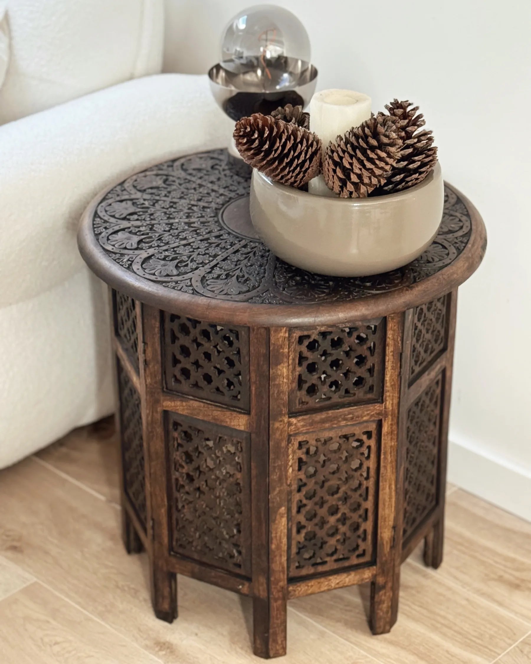 Side Table KUMALI Mango Wood Brown