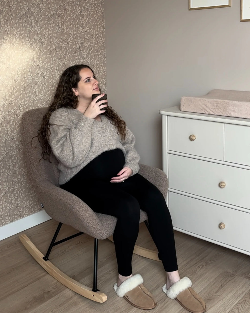 Rocking Chair KINNO Boucle Beige