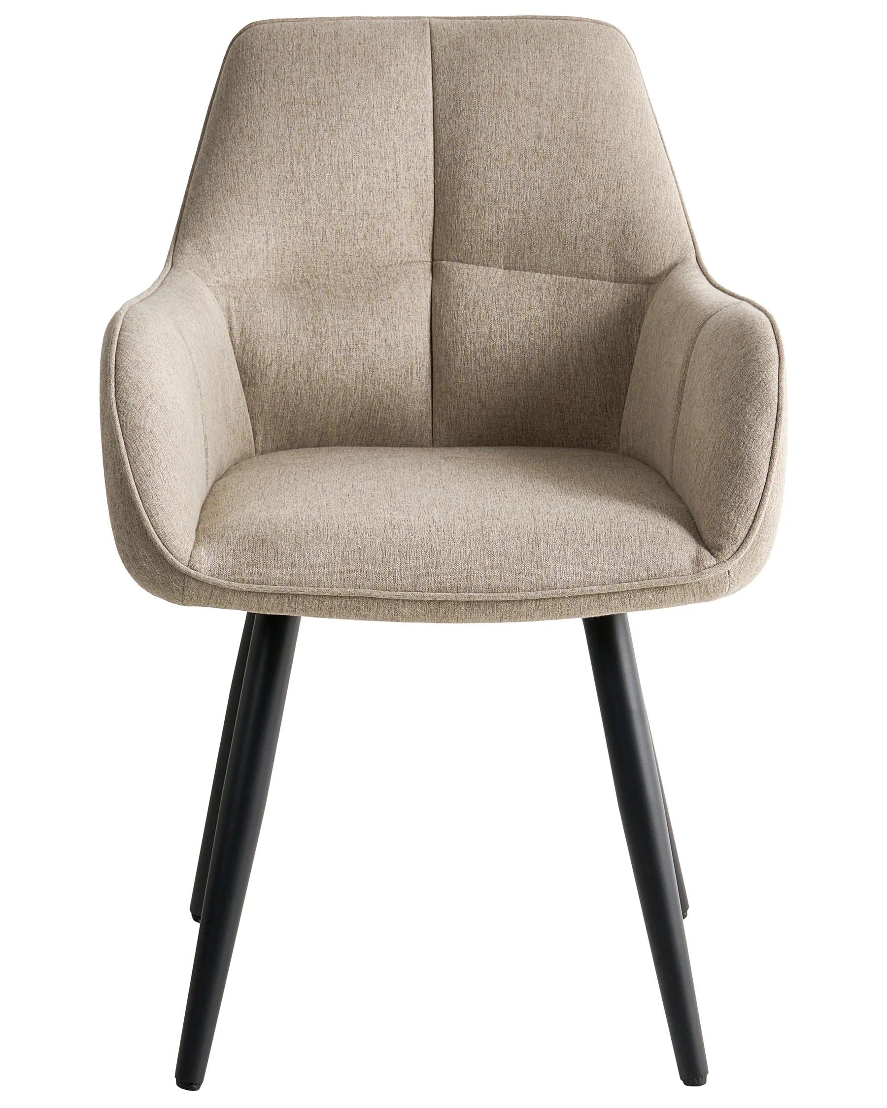 Set of 2 Dining Chairs TIRANO Faux Linen Beige