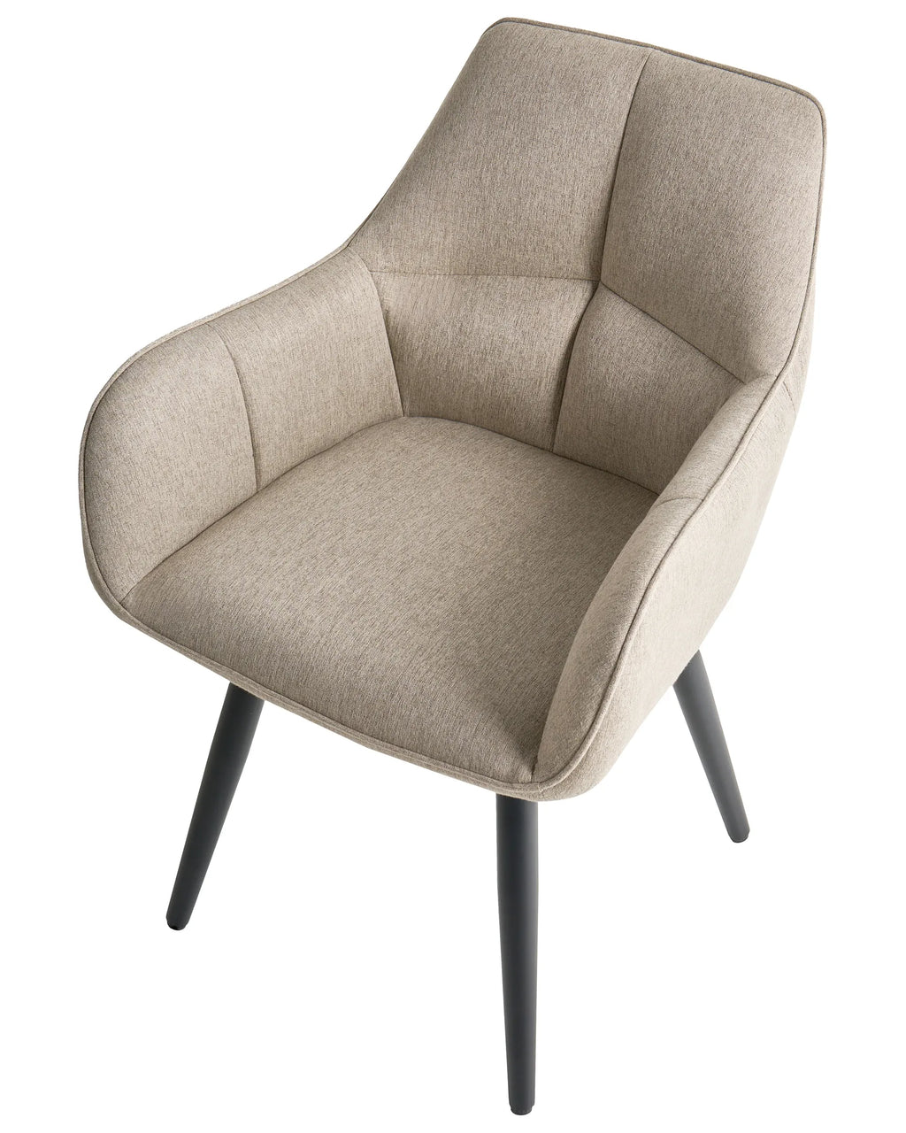 Set of 2 Dining Chairs TIRANO Faux Linen Beige