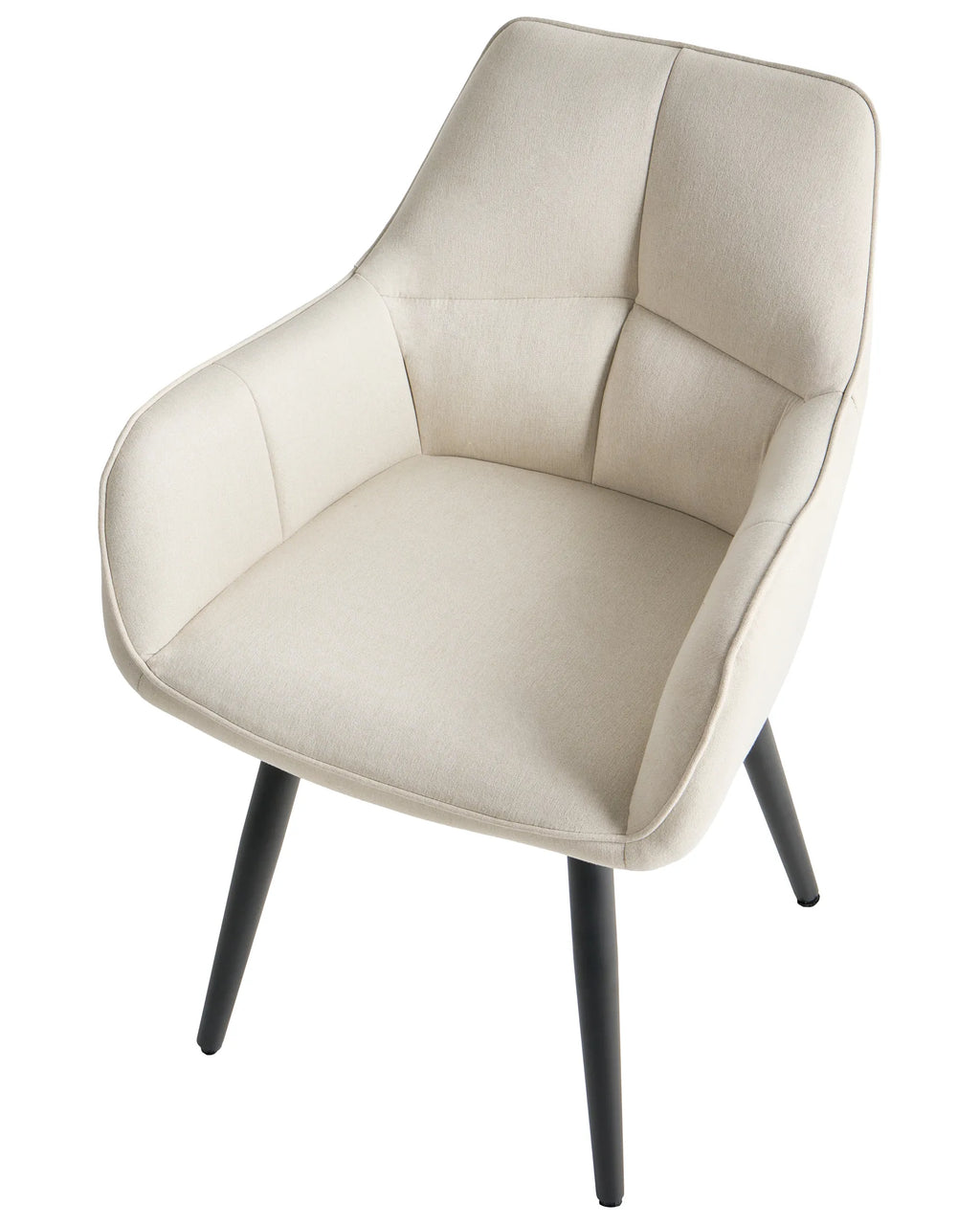 Set of 2 Dining Chairs TIRANO Faux Linen Light Beige