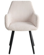 Set of 2 Dining Chairs MORI Corduroy Light Beige