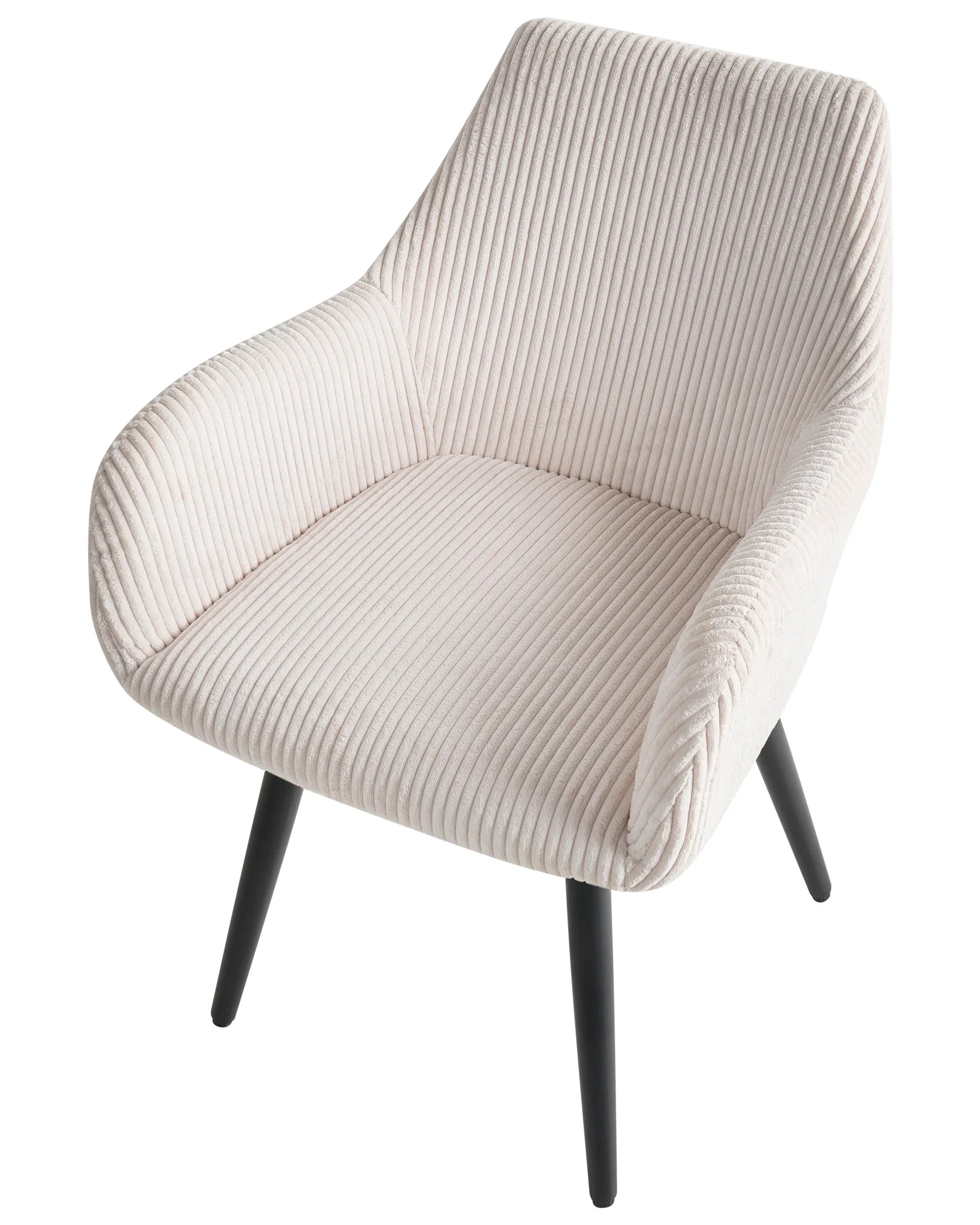Set of 2 Dining Chairs MORI Corduroy Light Beige