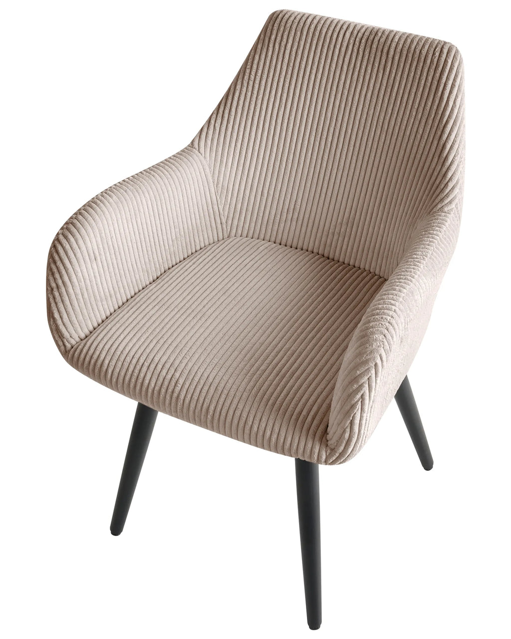Set of 2 Dining Chairs MORI Corduroy Beige