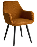Set of 2 Dining Chairs MORI Corduroy Orange
