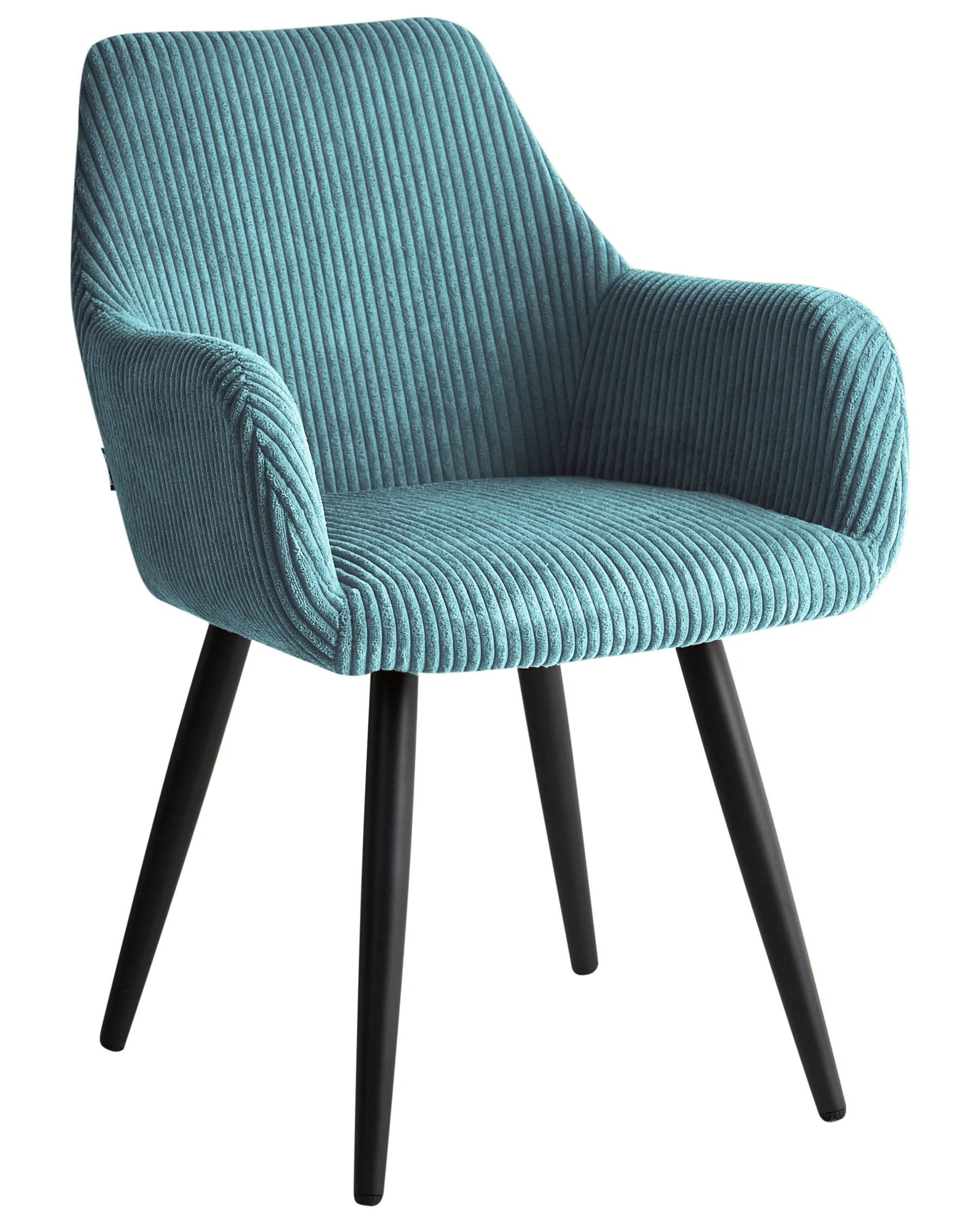 Set of 2 Dining Chairs MORI Corduroy Turquoise