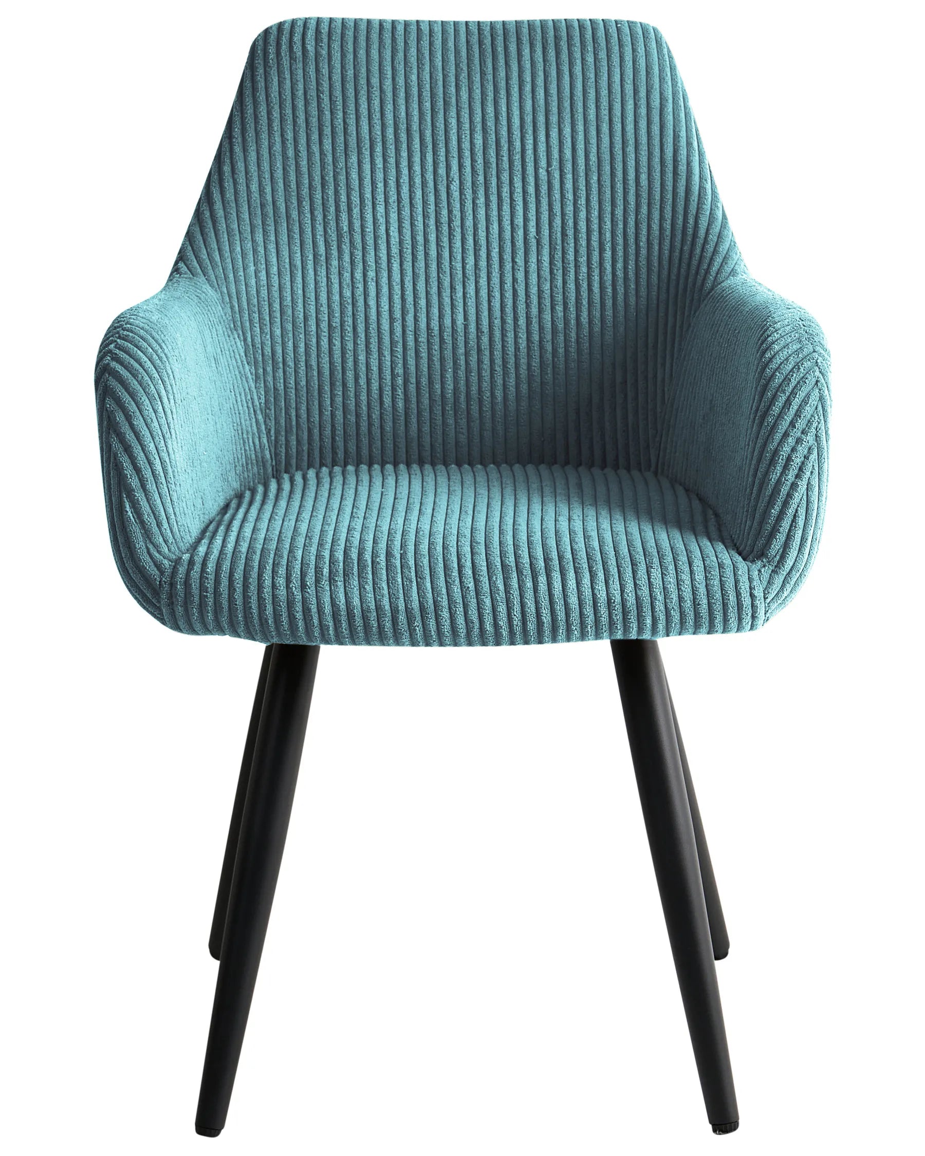 Set of 2 Dining Chairs MORI Corduroy Turquoise