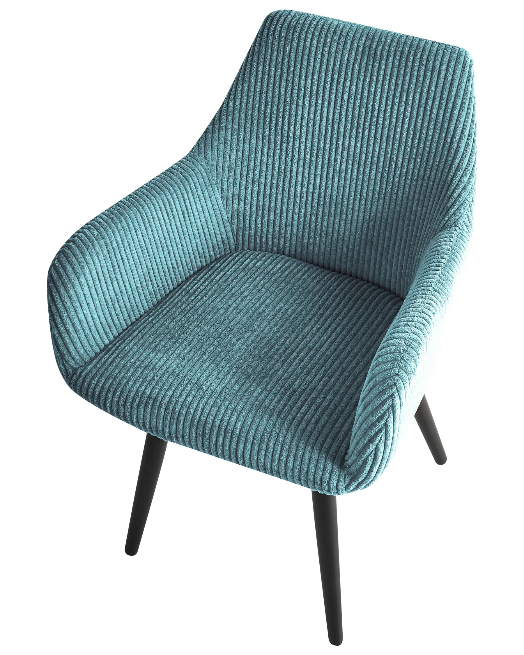 Set of 2 Dining Chairs MORI Corduroy Turquoise