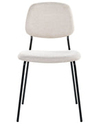 Set of 4 Dining Chairs RILEY Fabric Light Beige