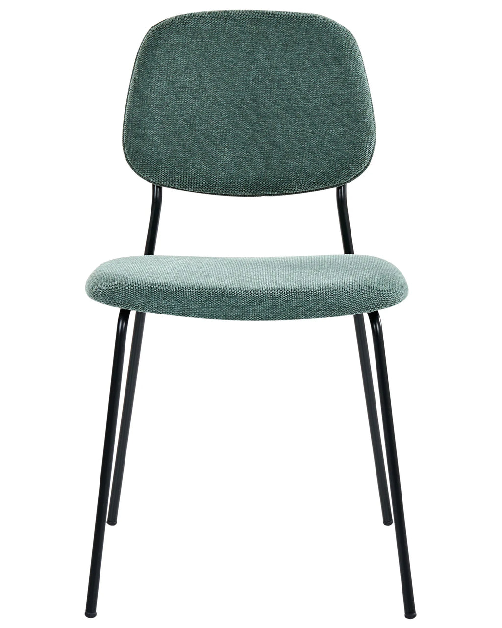 Set of 4 Dining Chairs RILEY Fabric Green