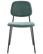 Set of 4 Dining Chairs RILEY Fabric Green