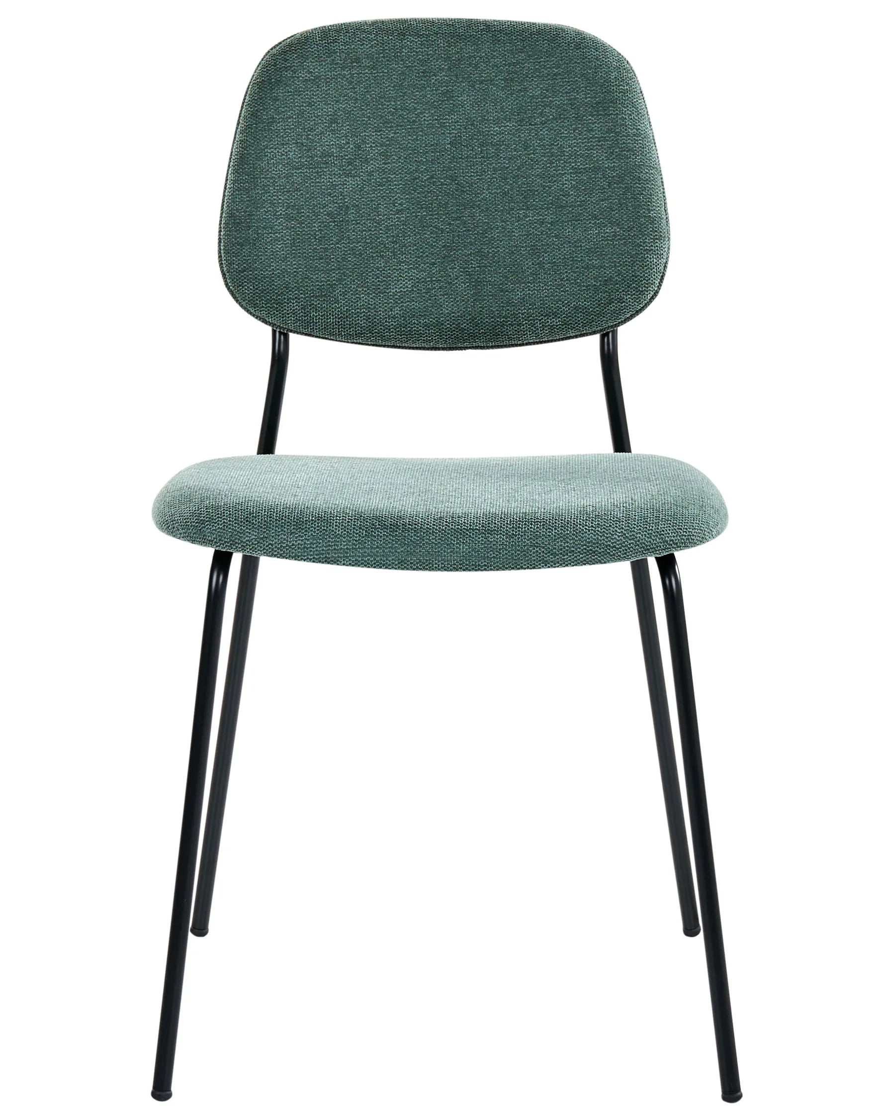 Set of 4 Dining Chairs RILEY Fabric Green