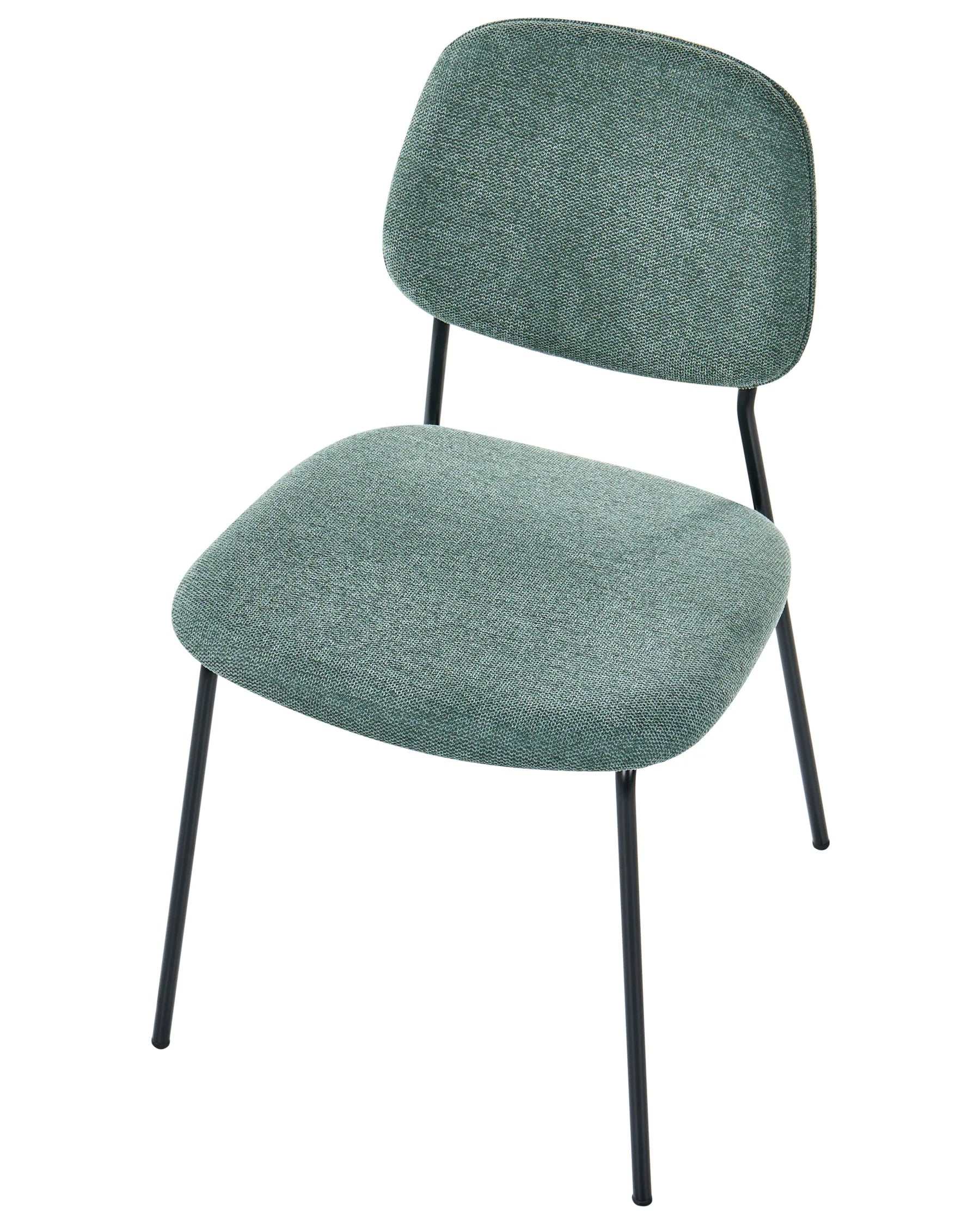 Set of 4 Dining Chairs RILEY Fabric Green