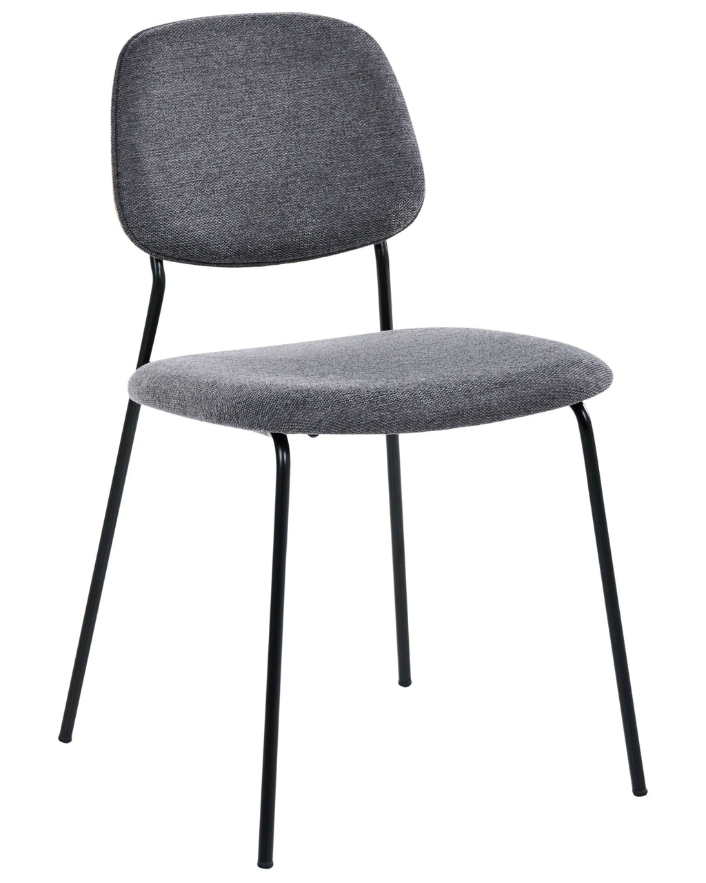 Set of 4 Dining Chairs RILEY Fabric Grey