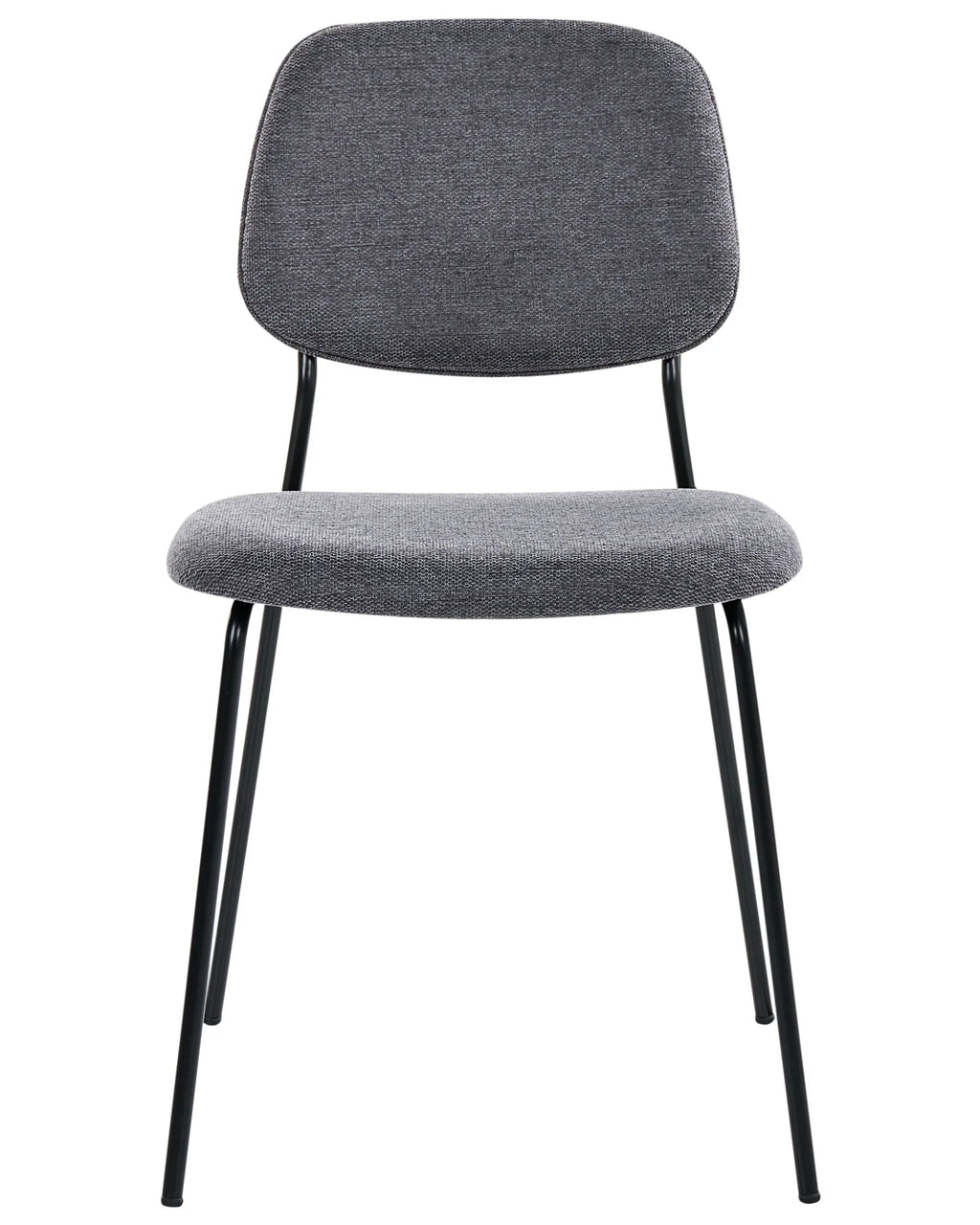 Set of 4 Dining Chairs RILEY Fabric Grey