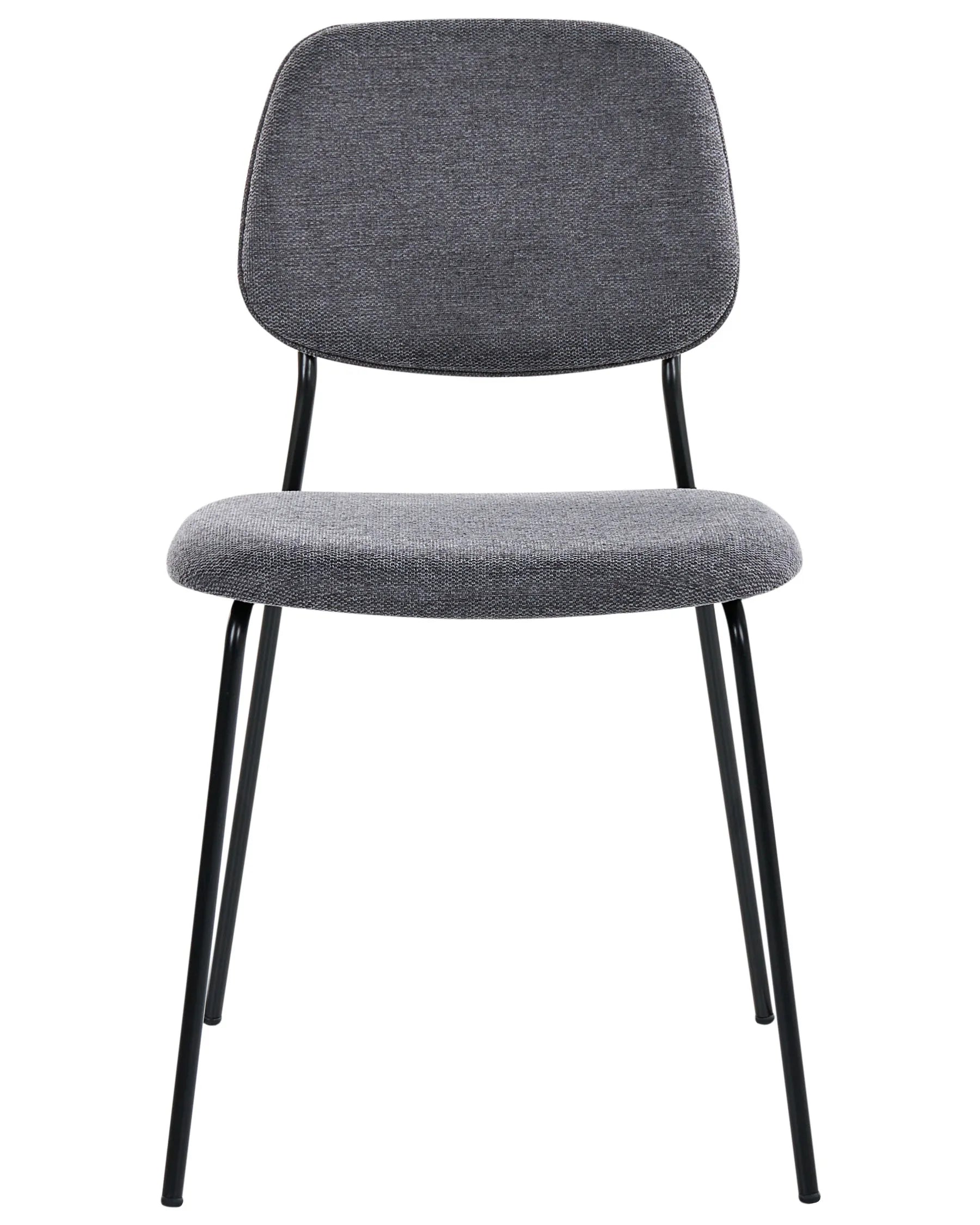 Set of 4 Dining Chairs RILEY Fabric Grey