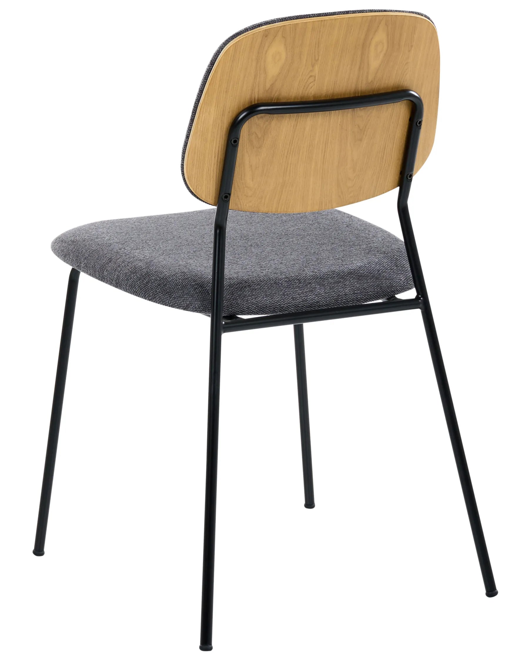 Set of 4 Dining Chairs RILEY Fabric Grey