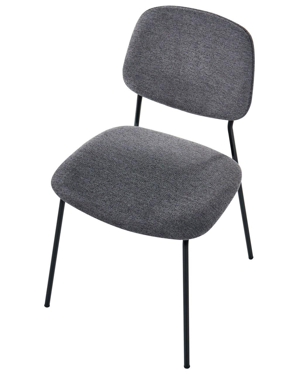 Set of 4 Dining Chairs RILEY Fabric Grey