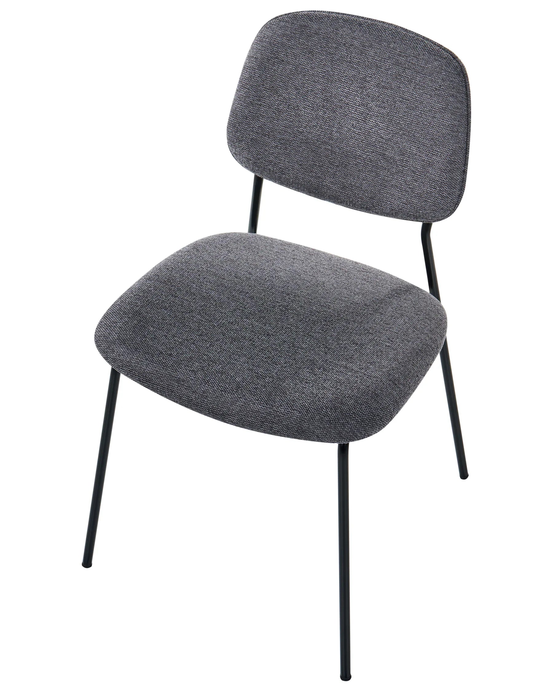 Set of 4 Dining Chairs RILEY Fabric Grey