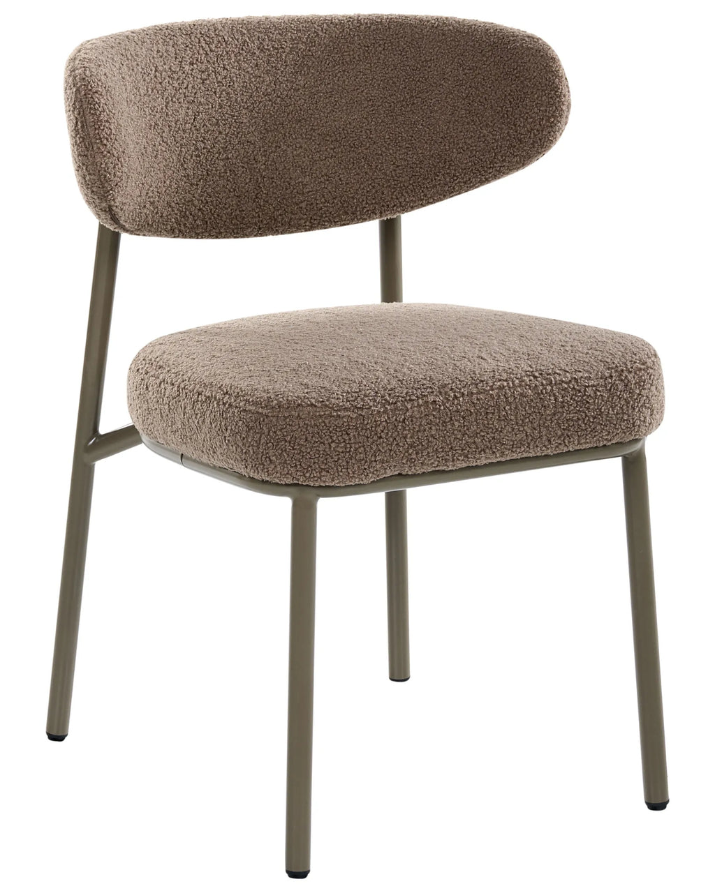 Set of 2 Dining Chairs UNITY Boucle Taupe