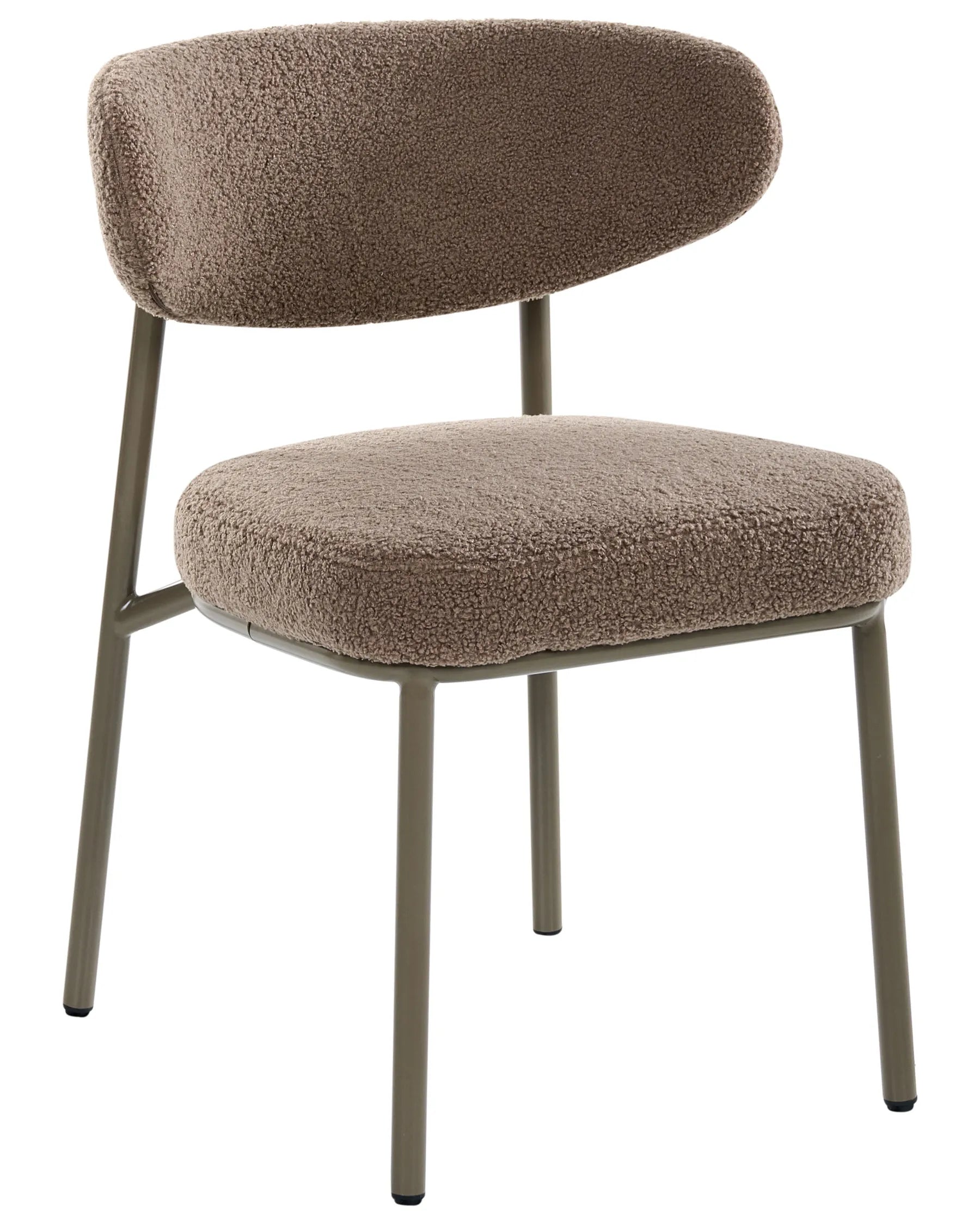 Set of 2 Dining Chairs UNITY Boucle Taupe