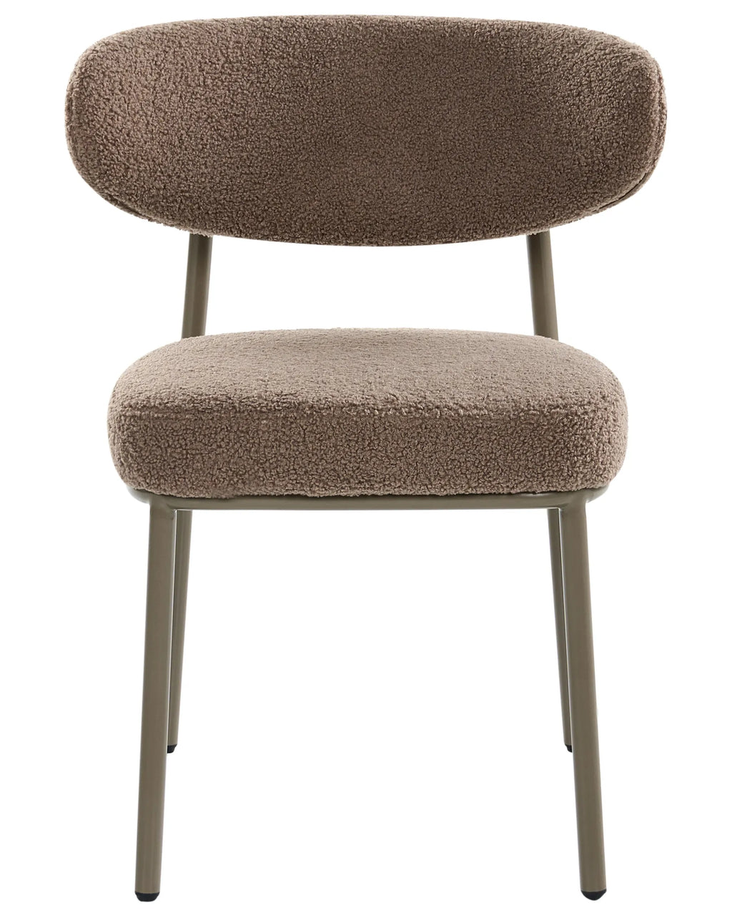 Set of 2 Dining Chairs UNITY Boucle Taupe