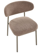 Set of 2 Dining Chairs UNITY Boucle Taupe