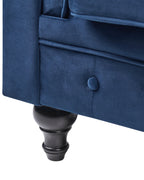 Armchair CHESTERFIELD Velvet Navy Blue