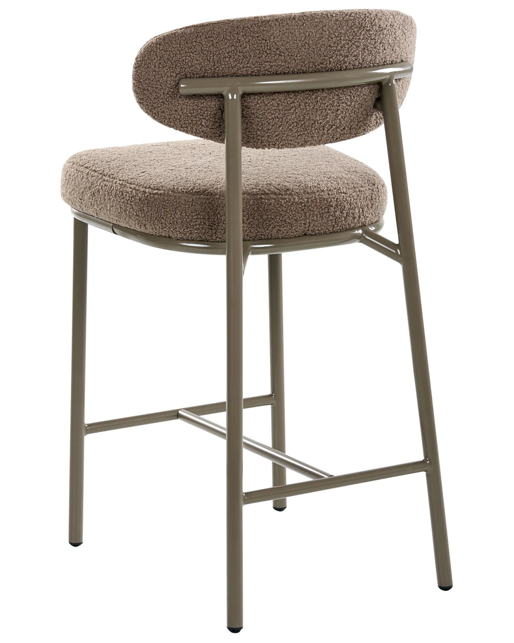 Set of 2 Bar Chairs NODA Boucle Taupe — feature detail