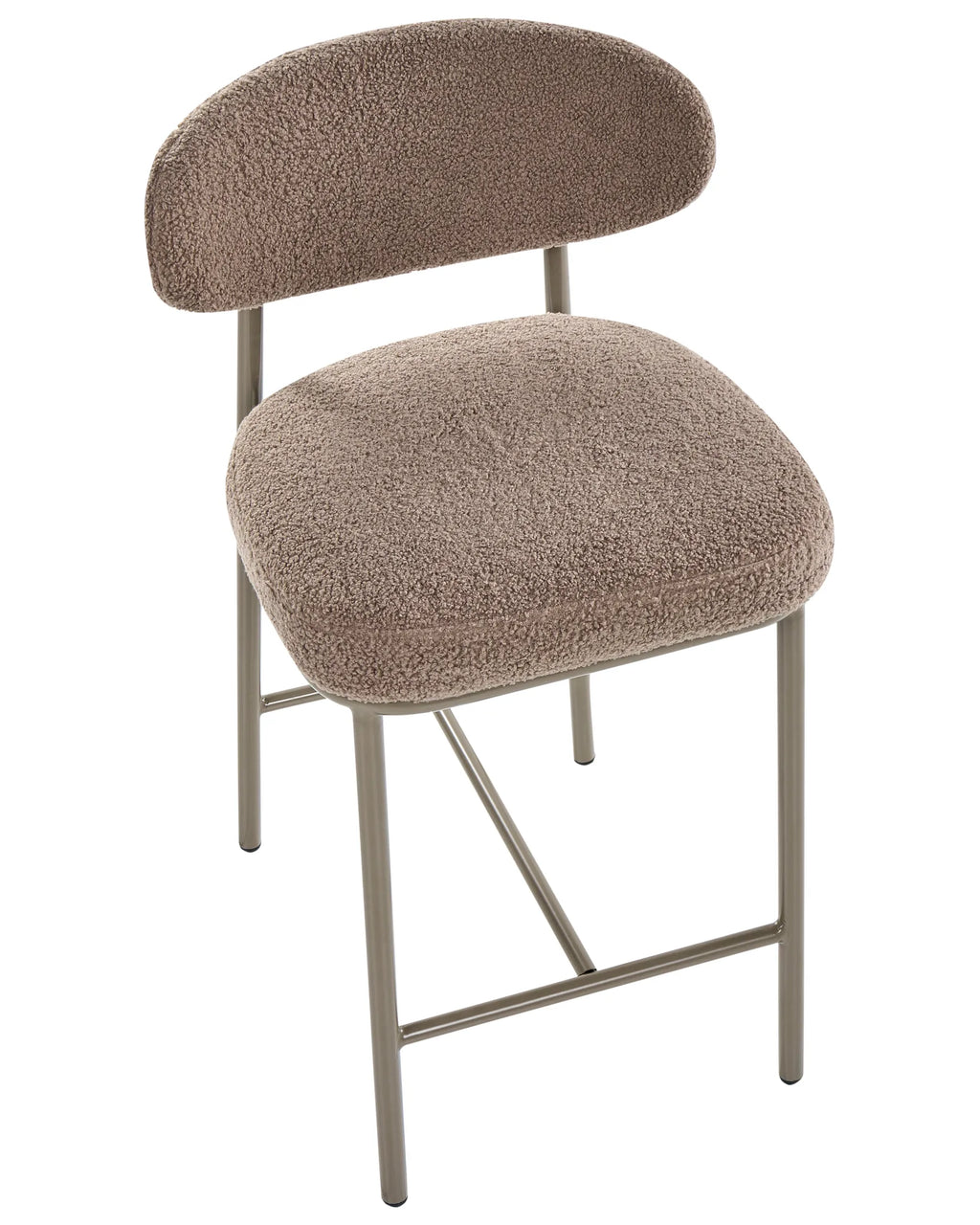 Set of 2 Bar Chairs NODA Boucle Taupe — design detail