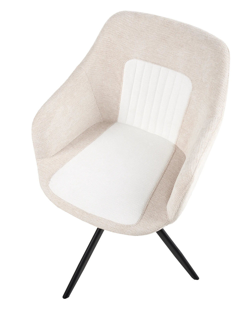 Set of 2 Dining Chairs Swivel LIKELY Fabric Light Beige