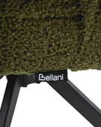 Set of 2 Dining Chairs Swivel RYAN Boucle Green