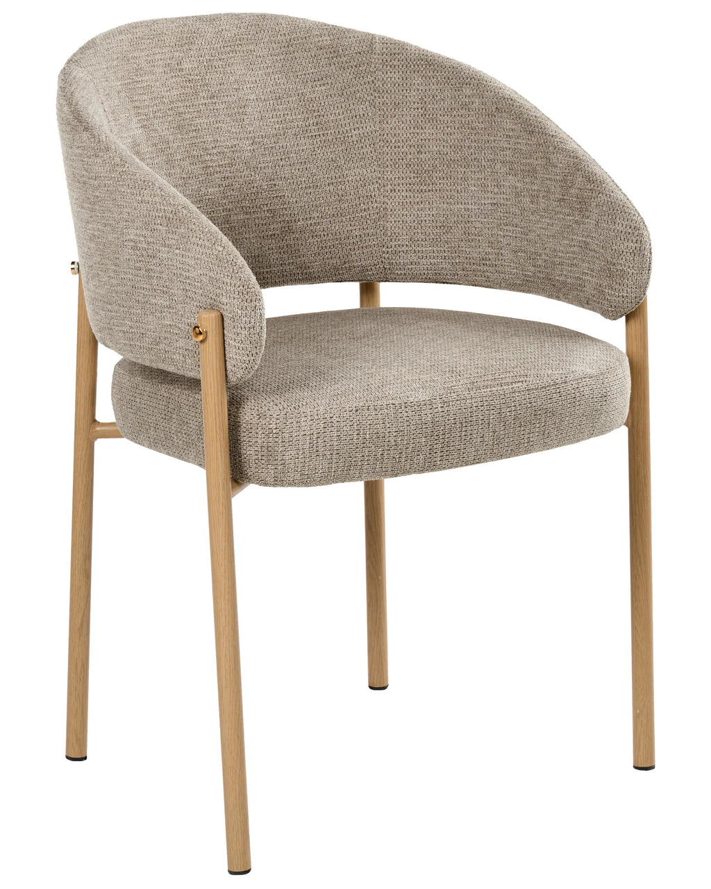 Set of 2 Dining Chairs ZANE Fabric Taupe
