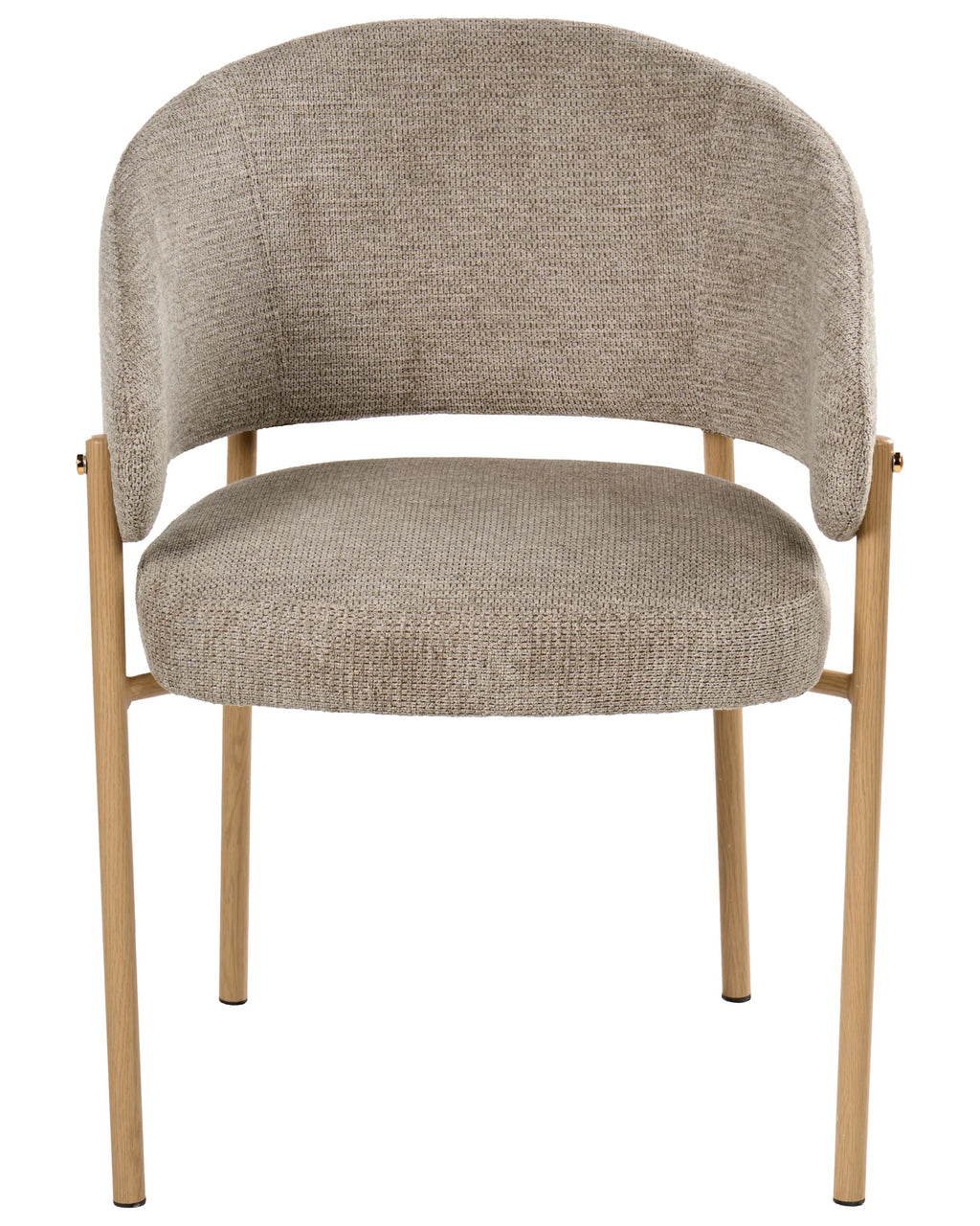 Set of 2 Dining Chairs ZANE Fabric Taupe