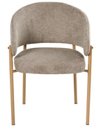 Set of 2 Dining Chairs ZANE Fabric Taupe