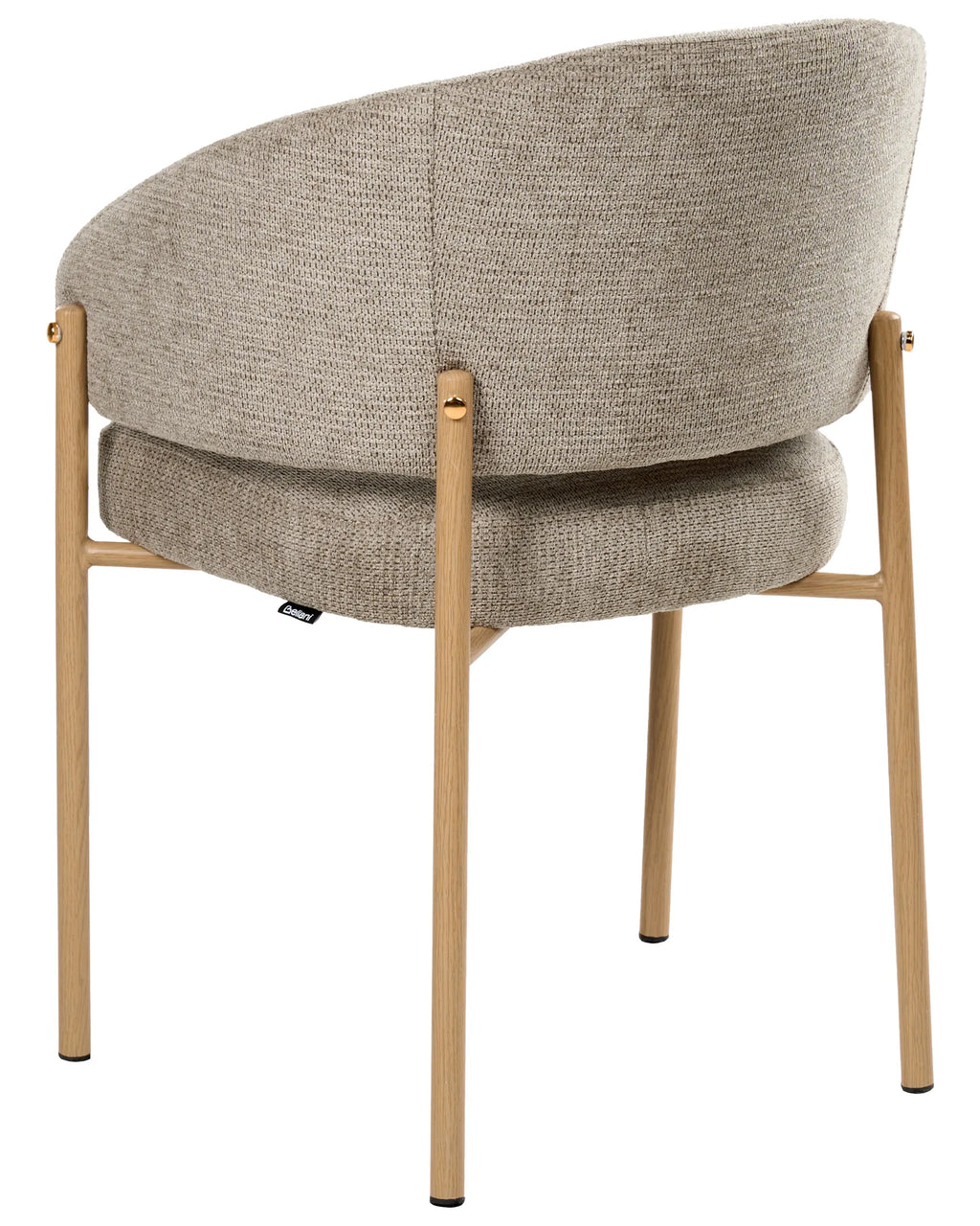 Set of 2 Dining Chairs ZANE Fabric Taupe